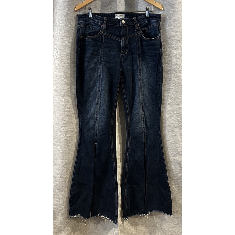 Shyanne‎ WOMEN'S Dark WASH TROUSER FLARE JEANS Size 32X34